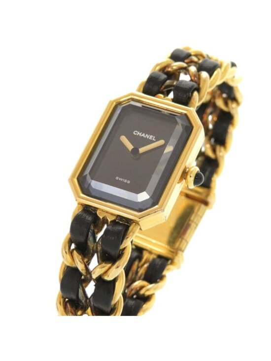 Chanel Premier M Leather Black Gold Quartz Watch Dial main image 7